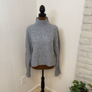 & Other Stories Gray Women's Knit oversized Turtleneck Sweater